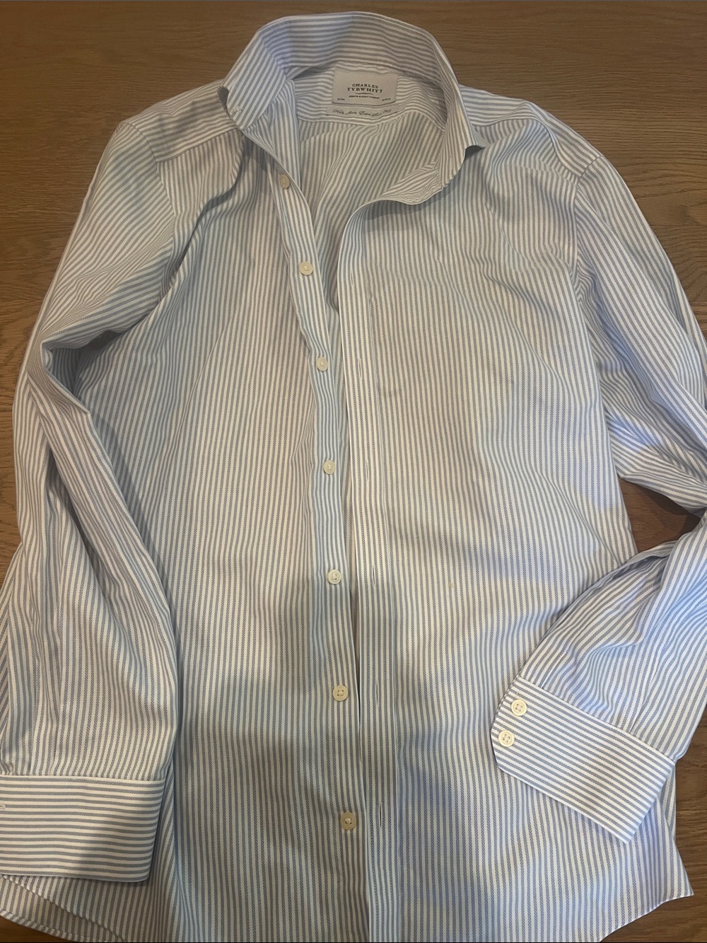 Men's Light Blue Stripe Dress Shirt - Classic Fit